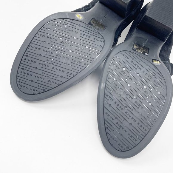 Alex Marie Womens Black Suede Leather Buckle Accent Side Zip Bootie Size 9.5 - Picture 11 of 11